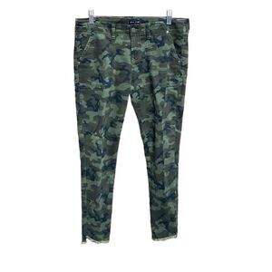 Dear John Joy Rich Camouflage Comfort Frayed Crop Skinny Pants Size 29 NEW